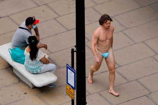Man at Oxford Street in London (Image courtesy: Reuters)